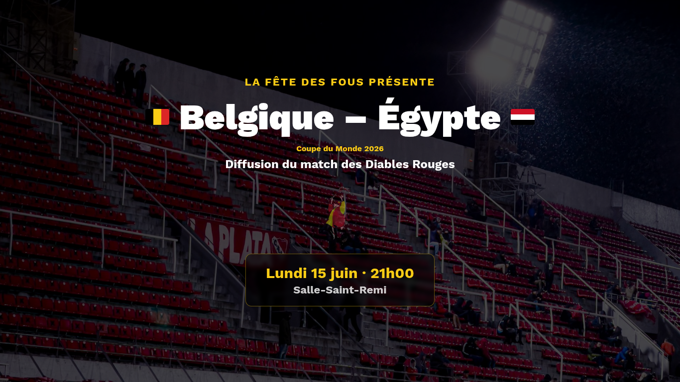 Visuel RS Match Belgique–Égypte